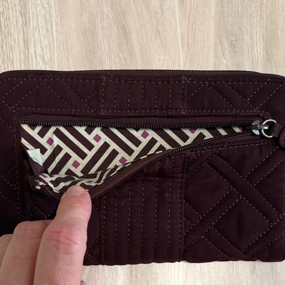 Vera Bradley Quilted Clutch in Rich Burgundy - Picture 4 of 7